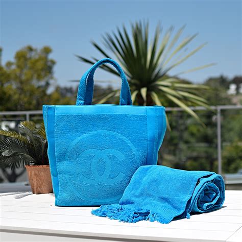 chanel beach bag with towel|Chanel beach bag tote.